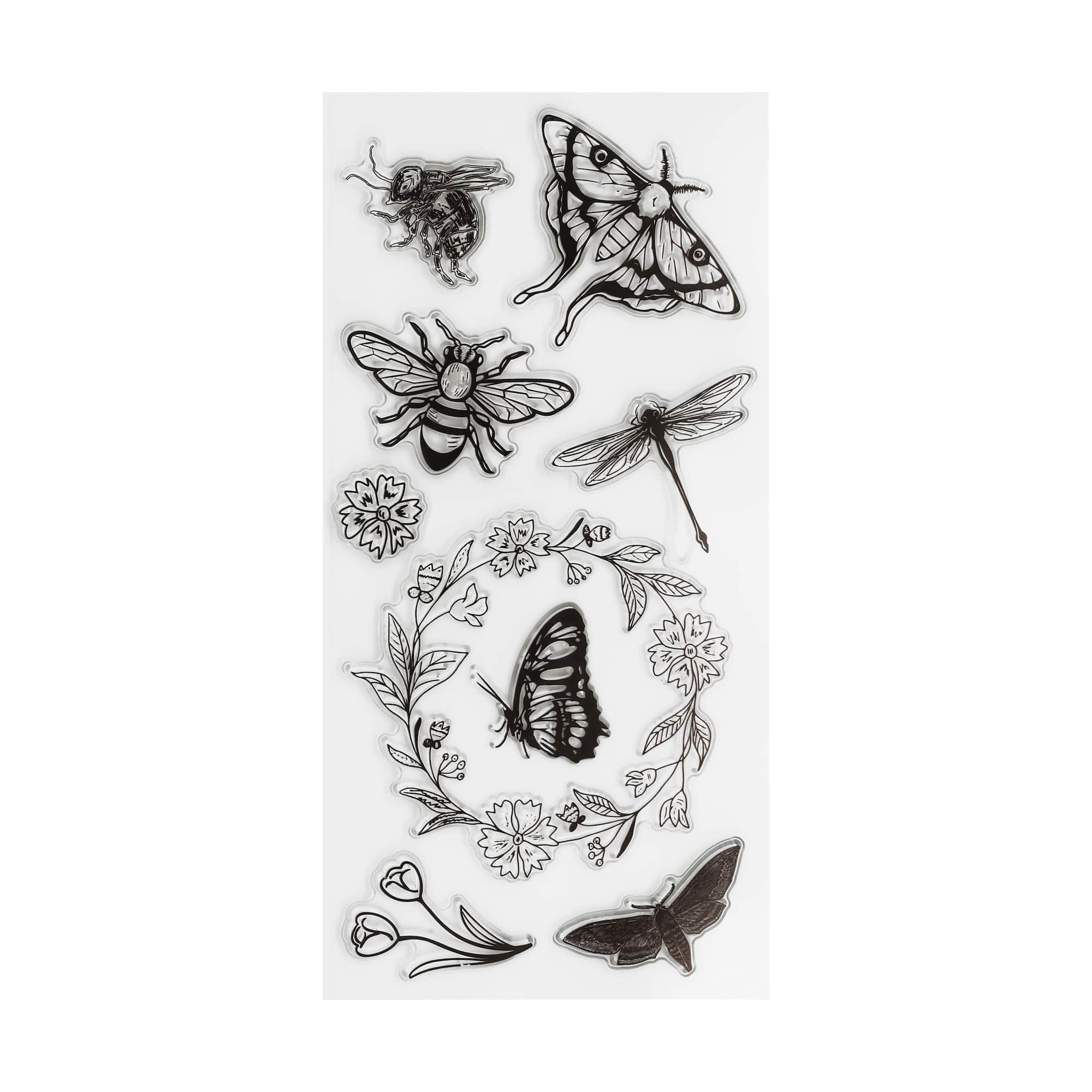 Flowers & Insects Clear Stamps, 8ct. by Recollections™